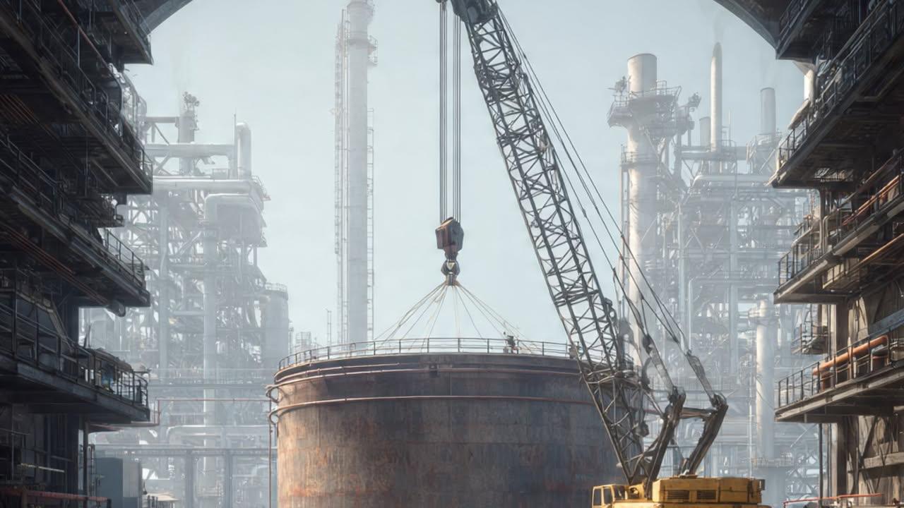 A crane lift on an industrial site — the moment FieldFit is built for
